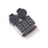 1-8S LiPo battery voltage detector with buzzer
