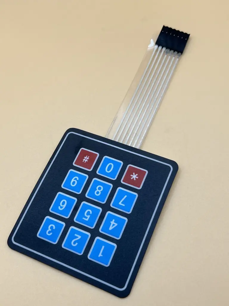3*4 membrane matrix keypad