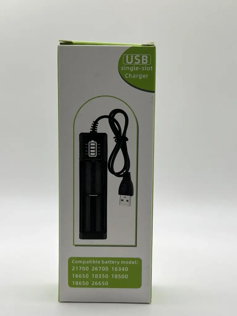 USB Single-Slot Lithium Battery Charger