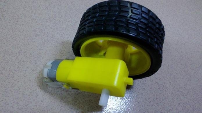 smart Car wheel with geared motor