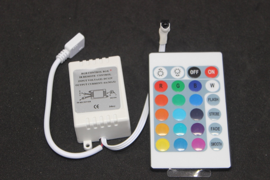 24 key infrared colorful light strip controller