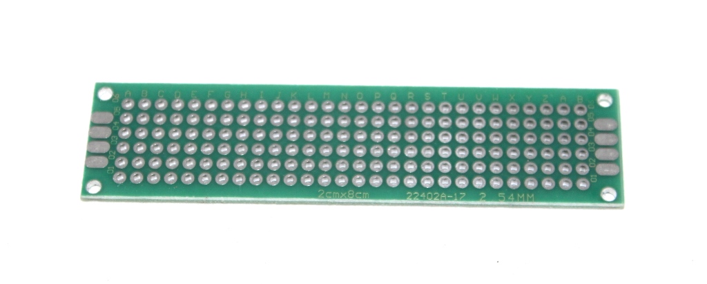 2cmx8cm double sided fiberglass PCB veroboard/stripboard