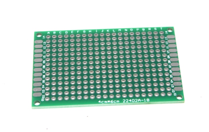 4cmx6cm double sided fiberglass PCB veroboard/stripboard