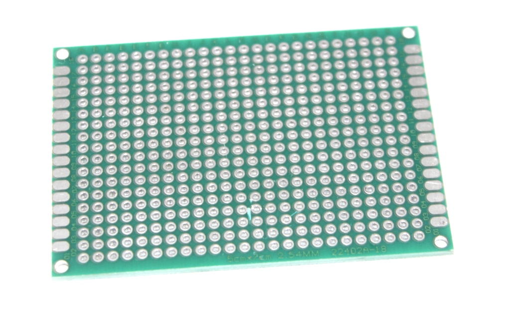 5cmx7cm double sided fiberglass PCB veroboard/stripboard