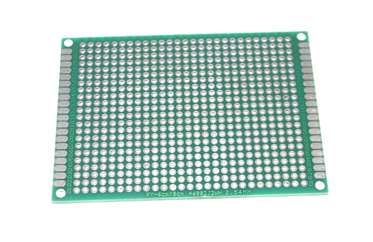 6cmx8cm double sided fiberglass PCB veroboard/stripboard