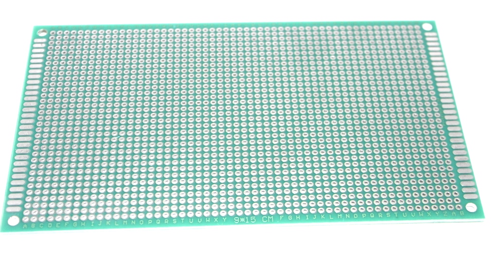 9cmx15cm double sided fiberglass PCB veroboard/stripboard