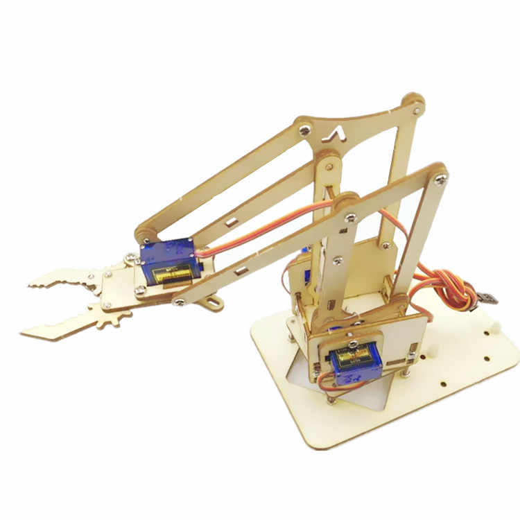 4DOF Wooden Robotic Arm kit With Servo