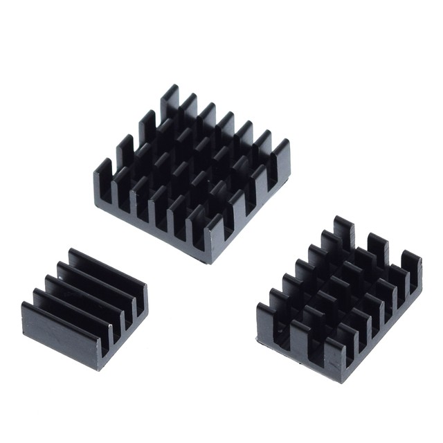 Rapsberry pi anodized black heat sink