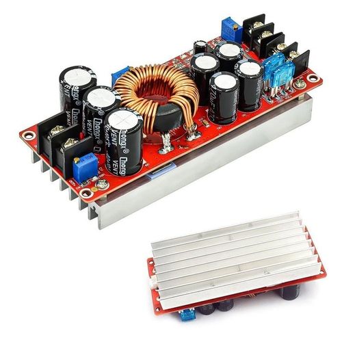 1200W DC-DC Boost Converter Module – High Power 20A Step-Up Voltage Regulator with Heat Sink