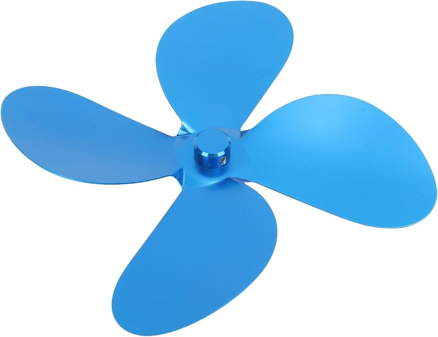 4 blade 2mm hole 80mm blue fan