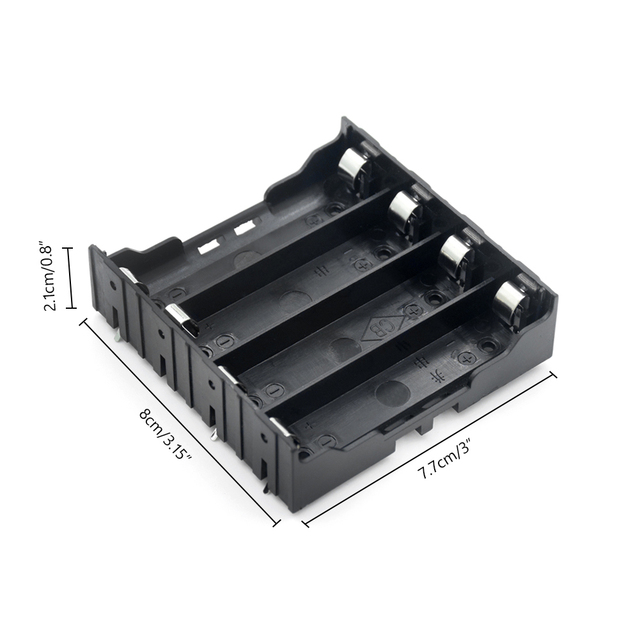 PCB DIP 18650 battery holder 4 pin