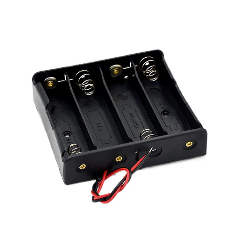 18650 battery holder with wire 4 slots