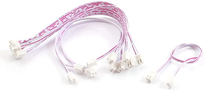 2 pin Double end JST Connector Cable 2.54-2P XH-2P 20cm