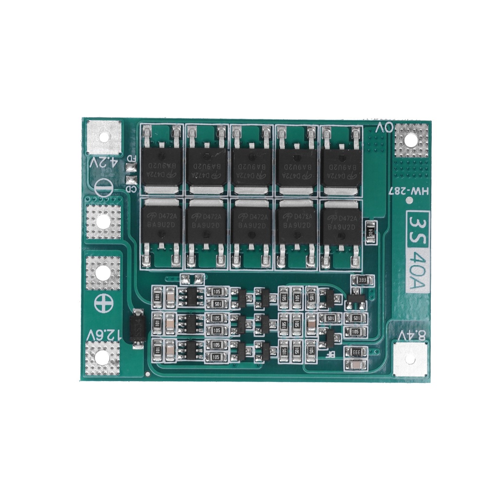 3S 12.8V 40A Lithium Battery Protection Board(BMS)- Enhanced version