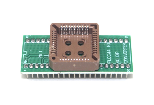PLC44 to DIP40 IC socket Adapter