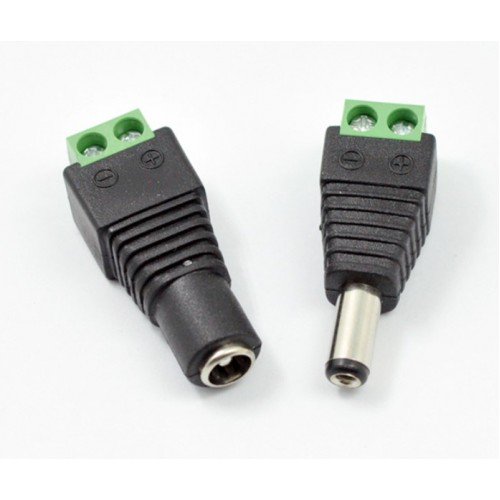 Male and Female plug with screw terminal