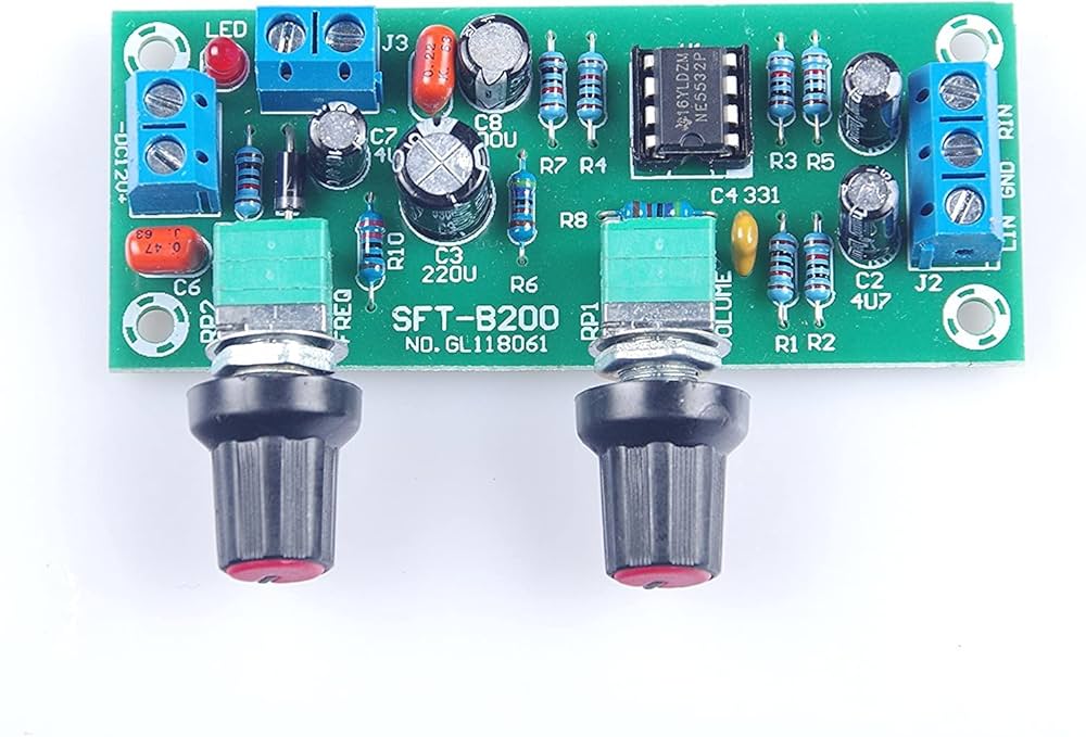Single Power Subwoofer Preamp Board (Low-Pass Filter, NE5532)