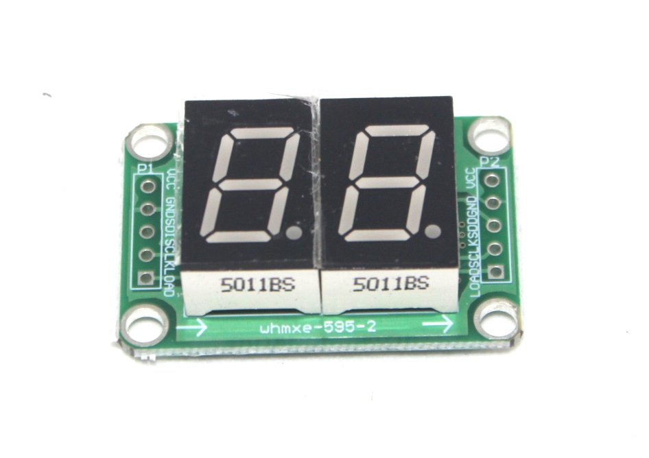 74HC595 2 digit 0.5inch seven segment display module