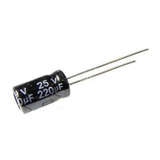 220uF 25V electrolytic capacitor