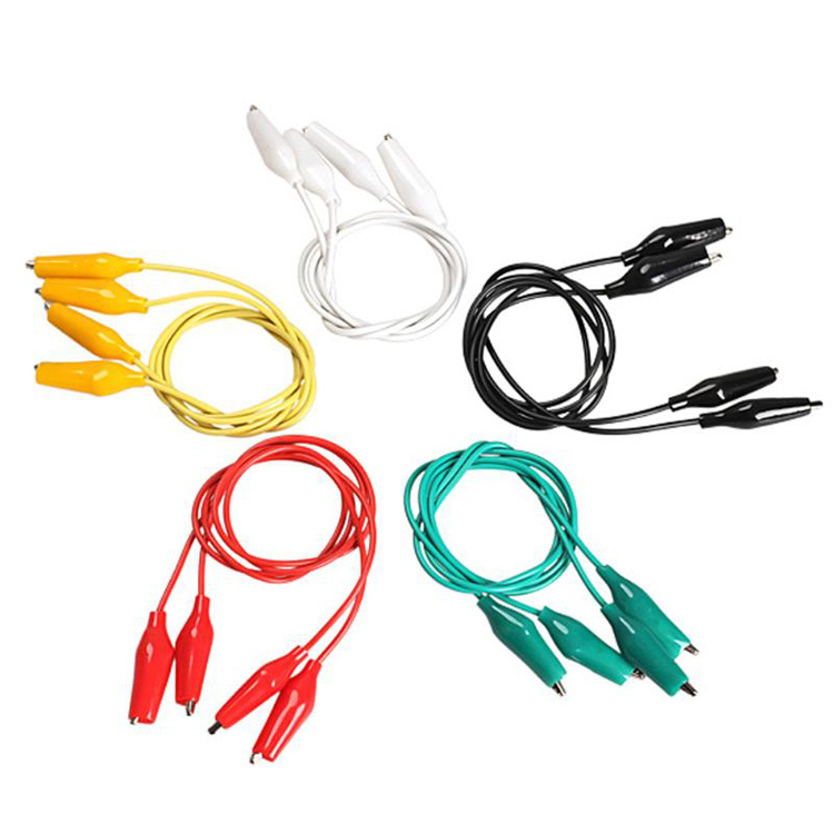 Double end crocodile clip cable jumpers 46cm