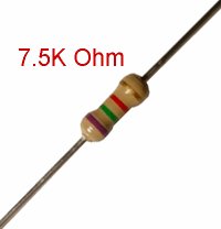 7.5KΩ 1/4W resistor