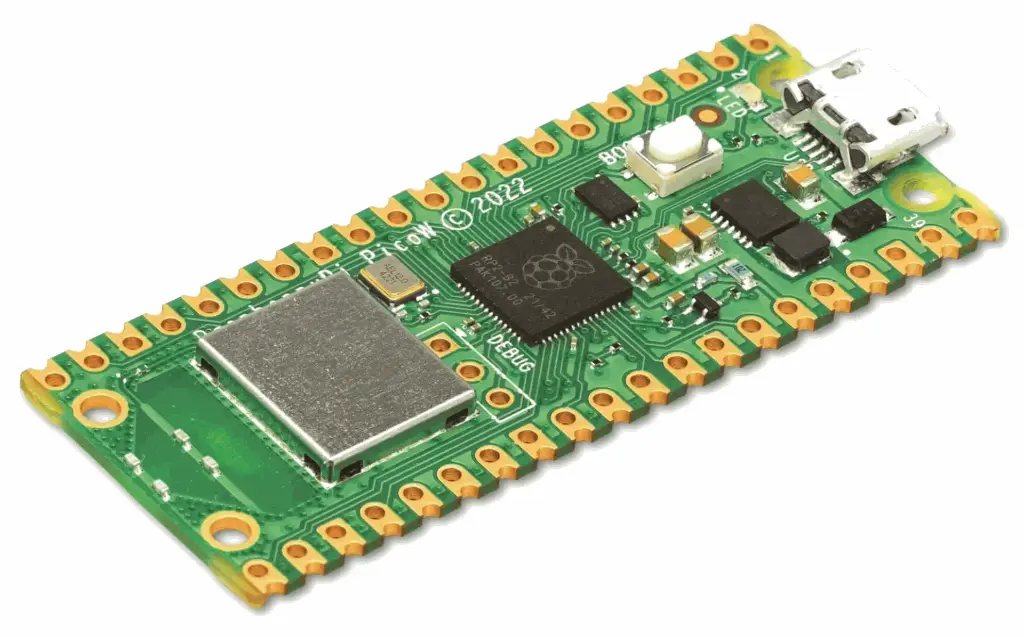 Raspberry Pi Pico W (WiFi-Enabled RP2040 Microcontroller Board)
