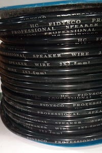 2 Coil Professional Speaker cable per meter