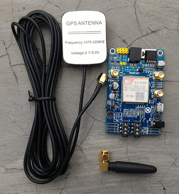 Sim808 + GPS ANTENNA + GPRS ANTENNA