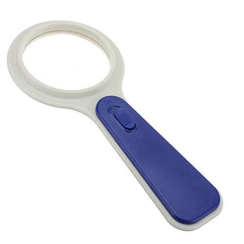Big magnifying glass with light