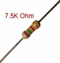 7.5KΩ 1/4W resistor